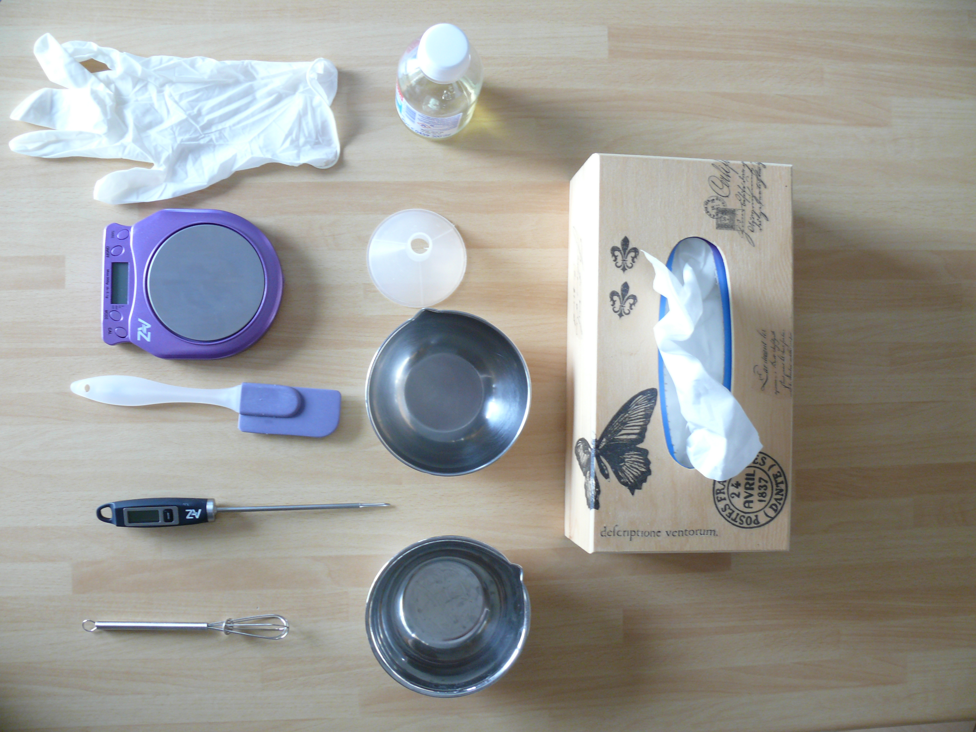 matériel de base cosmétique maison